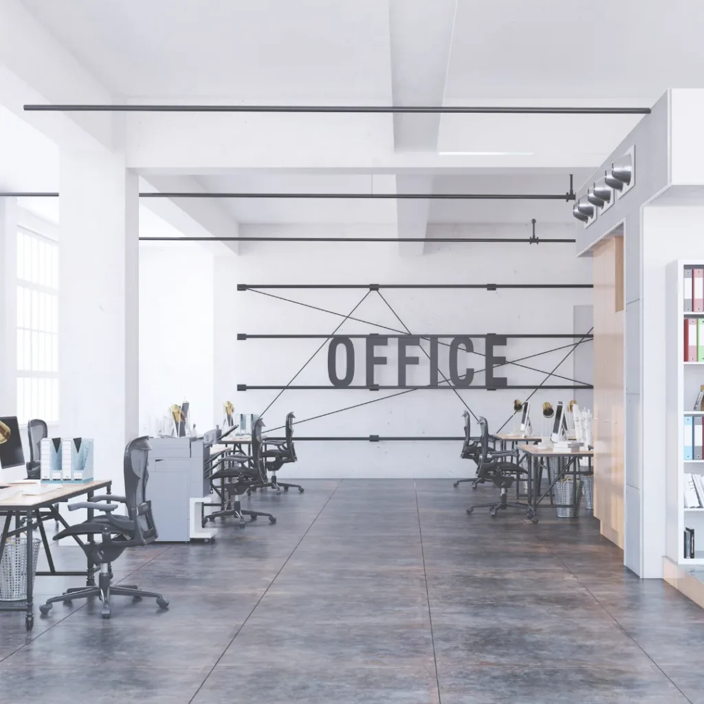 Βιοφιλικός σχεδιασμός για αύξηση παραγωγικότητας: σύγχρονο γραφείο με φυσικό φως και φυτά εσωτερικού χώρου.